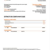Spain Nickel Account Statement Word And PDF Template