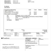 Sweden ABF Course Invoice Word And PDF Template (6 Pages)