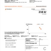 Sweden Enkla Elbolaget Electricity Bill Word And PDF Template (4 Pages)
