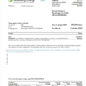Sweden Göteborg Energi Electricity Invoice Word And PDF Template (2 Pages)