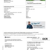 Sweden Svedea Car Insurance Premium Reminder Word and PDF Template