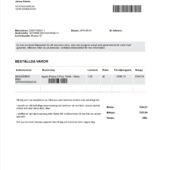 Sweden Telia Delivery Note Word And PDF Template