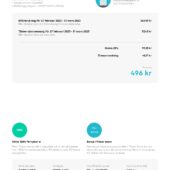 Sweden Tibber Electricity Invoice Word And PDF Template (3 Pages)