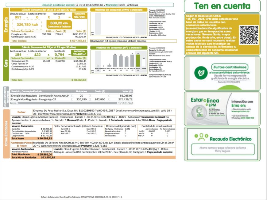 UK EDF Energy Electricity Bill Word And PDF Template 2 Pages