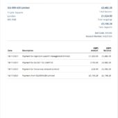 UK Modulr Bank Statement Word And PDF Template