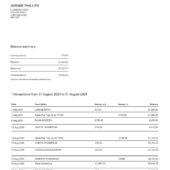 UK Revolut Business Bank Statement Word And PDF Template (3 Pages)