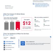 USA Tacoma Public Utilities Home Energy Report Word And PDF Template (2 Pages)