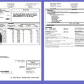 us Electric Company Utility Bill Template in Word and PDF Format