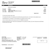 Canada City of Surrey Utility Bill Word And PDF Template (2 Pages)