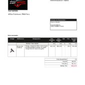 France Fast Motors Invoice Template in Word And PDF format