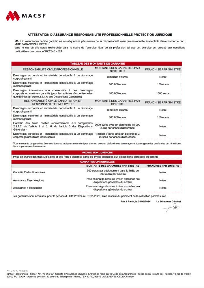 France MACSF Insurance Policy Template In Word And PDF Format