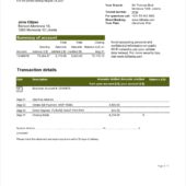 Liberia International Bank Business Banking Statement Word And PDF Template