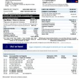 Mexico Citibanamex Credit Card Statement Word And PDF Template (6 Pages)