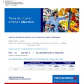 Mexico Citibanamex Credit Card Statement Word And PDF Template (8 Pages)