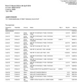 Nigeria Fidelity Bank Account Statement Word And PDF Template (2 Pages)