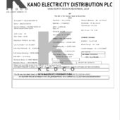 Nigeria KEDCO Electricity Monthly Bill Word And PDF Template