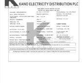 Nigeria Kano Electricity Distribution Company Utility Bill Word And PDF Template
