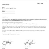 Philippines RareJob Inc Bank Endorsement Letter Word And PDF Template (2 Pages)