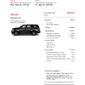 USA Avis Car Rental Reservation Confirmation Word And PDF Template (5 Pages)