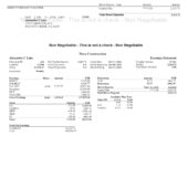 USA Novo Construction Pay Stub Word And PDF Template