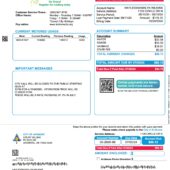 USA Oklahoma City of Ardmore Utility Bill Word And PDF Template (2 Pages)