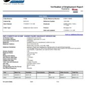 USA Warner Pacific Insurance Services Inc Verification of Employment Report Word And PDF Template (6 Pages)